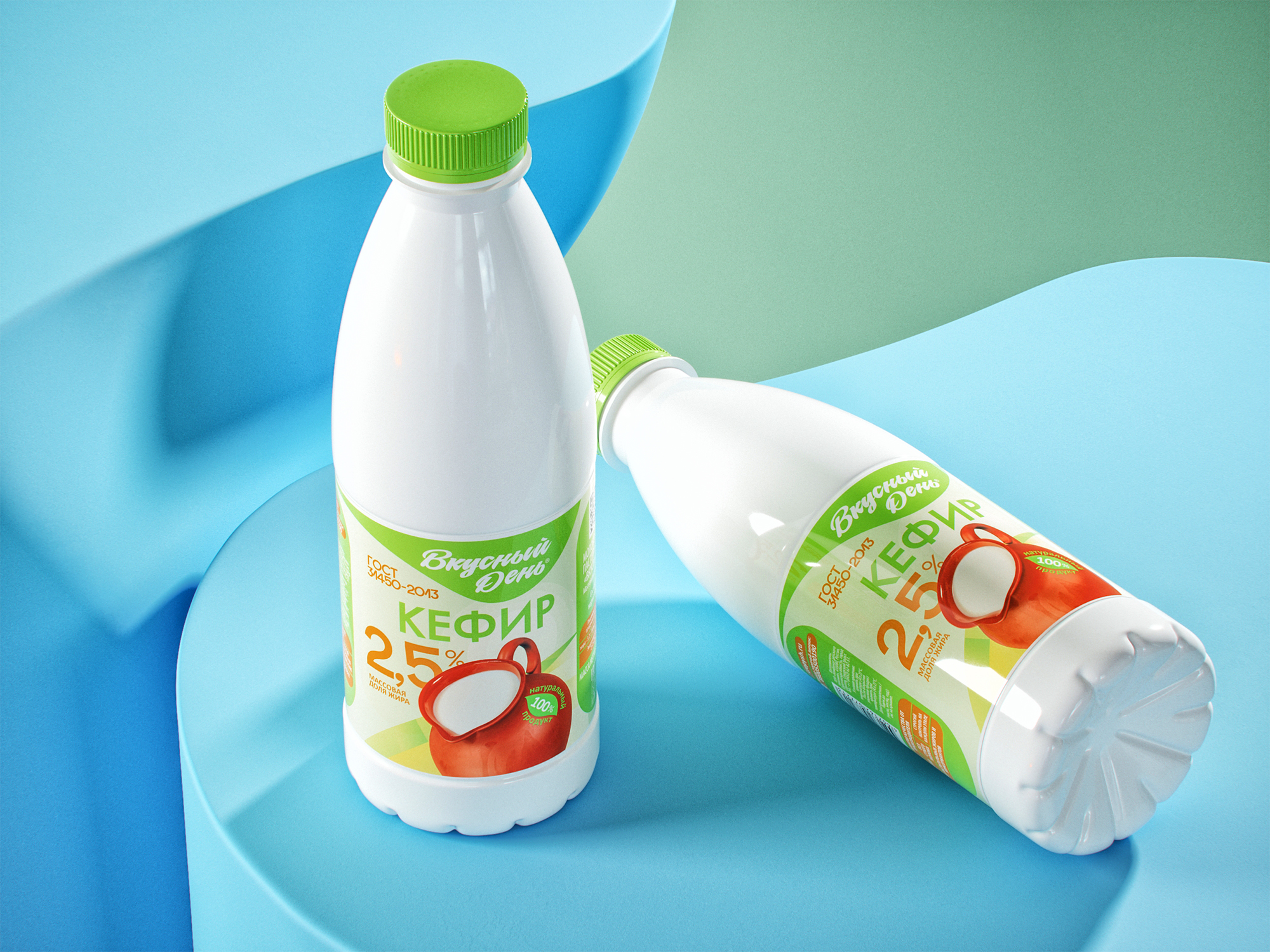 Кефир Вкусный день 2,5% 900г.