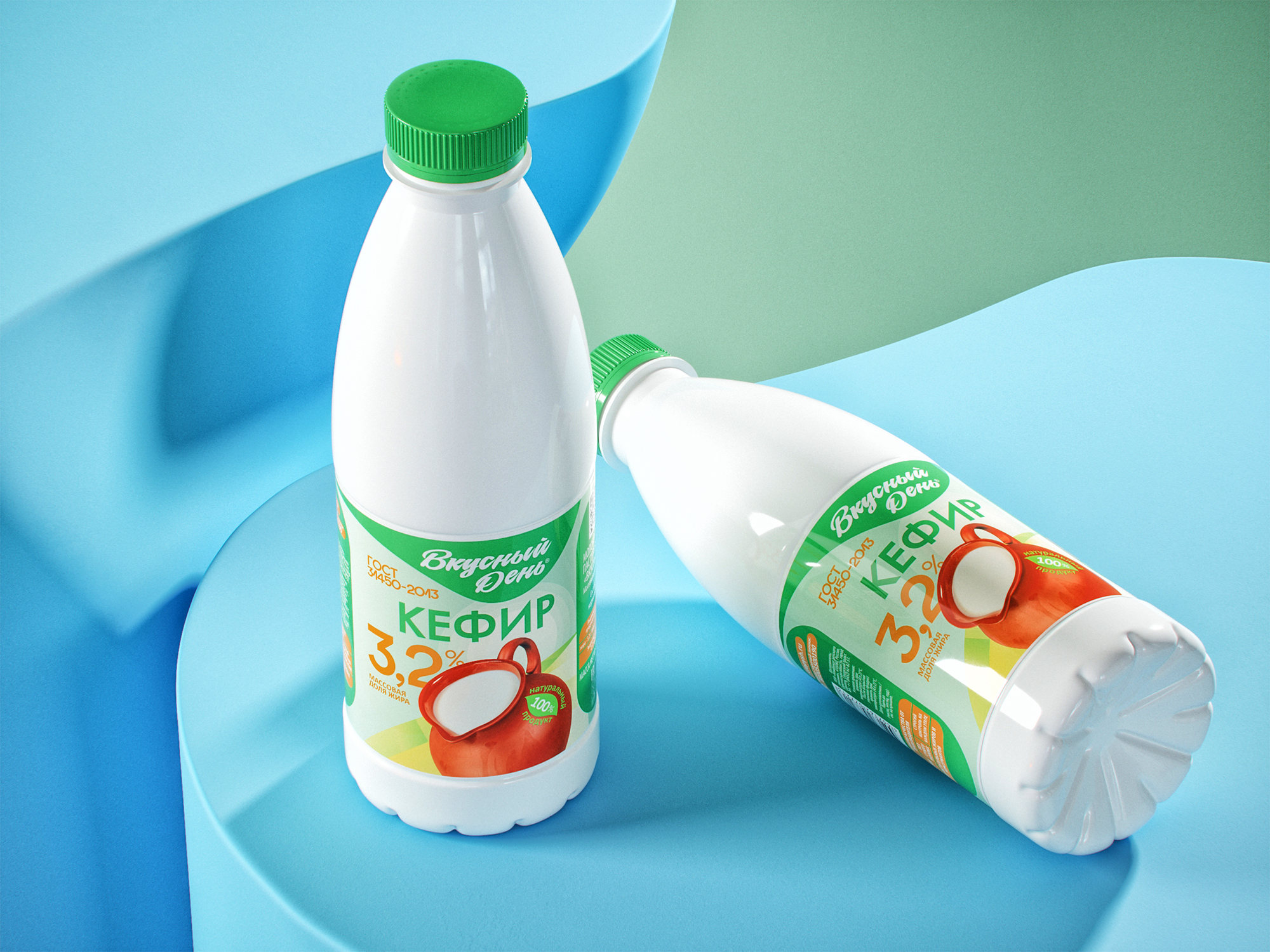 Кефир Вкусный день 3,2% 900г.