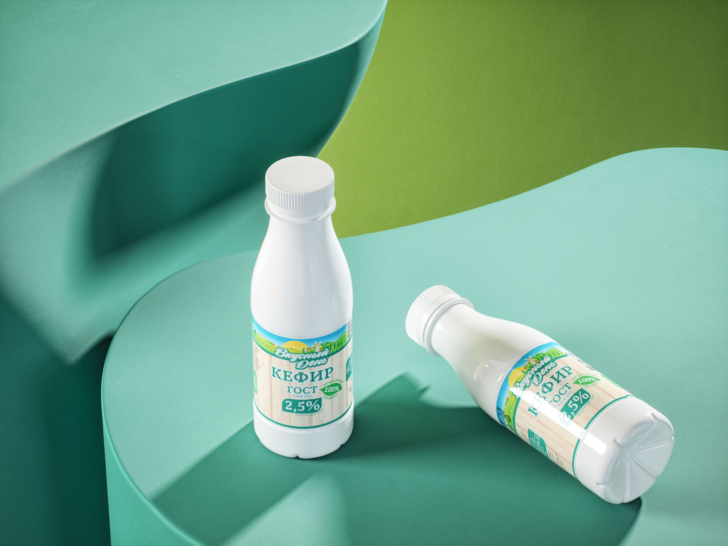 Кефир Вкусный день 2,5% 400г.