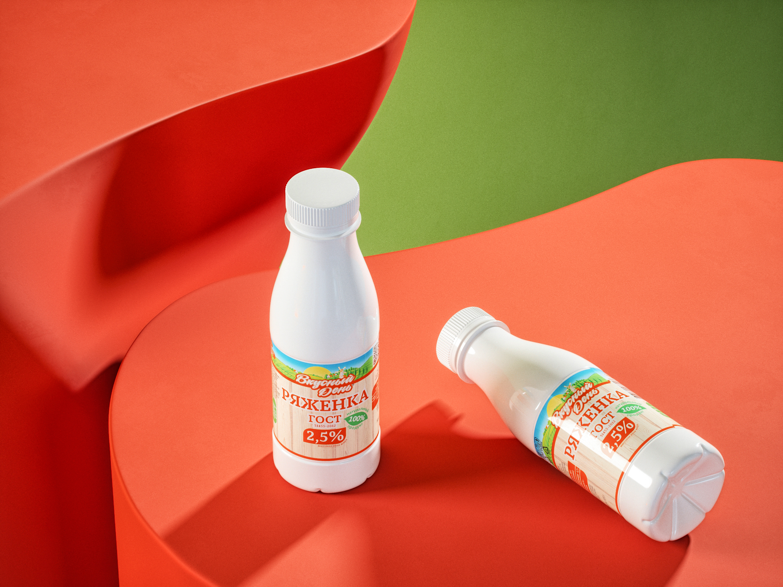 Ряженка Вкусный день 2,5% 400г.