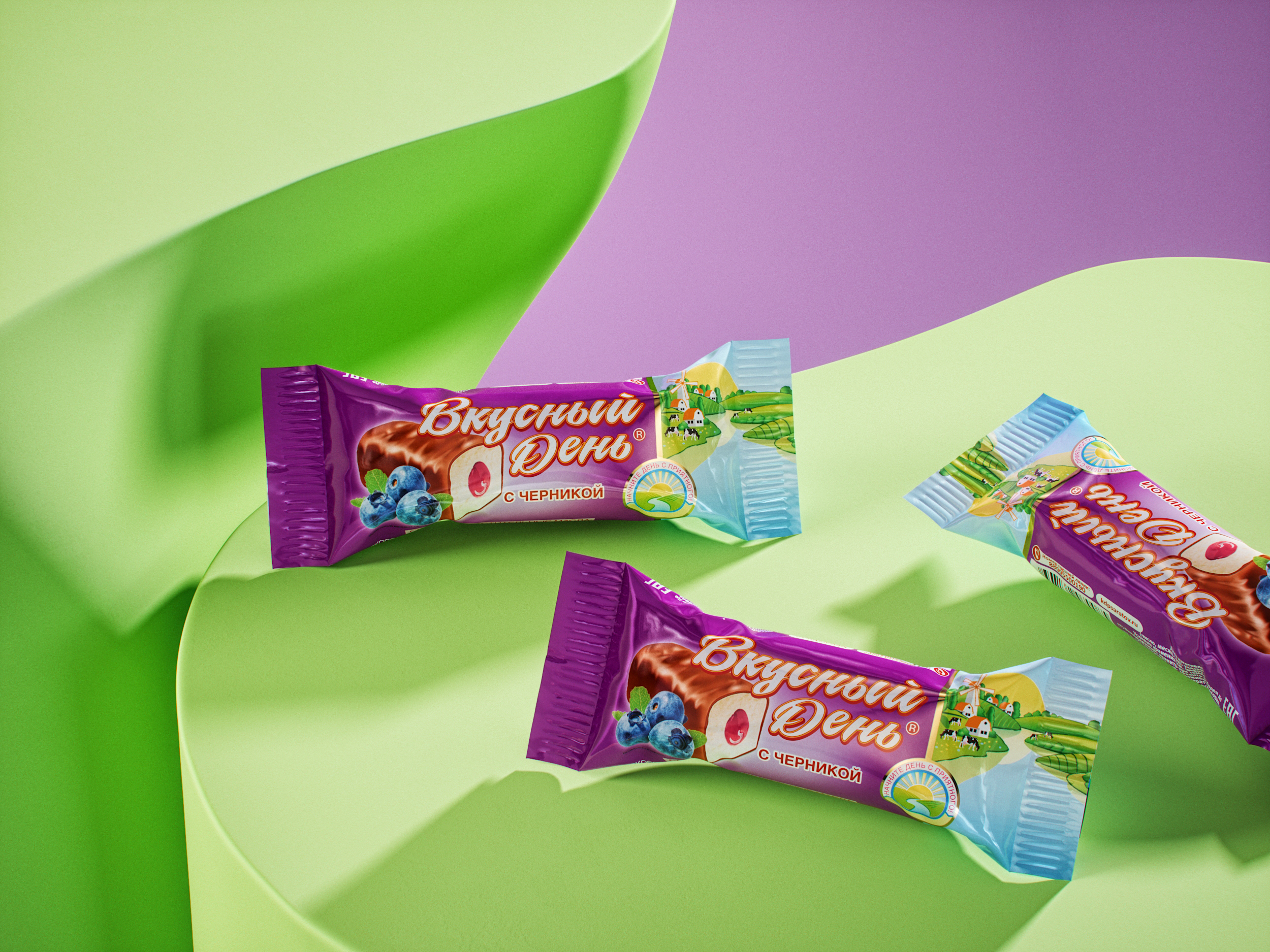 Сырок с ЗМЖ «Вкусный день» с черникой 45 г