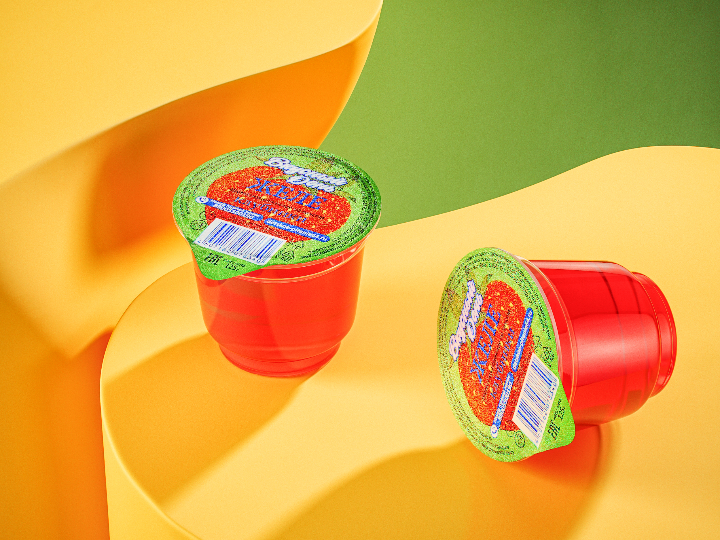 Желе «Вкусный день» клубника 125 г